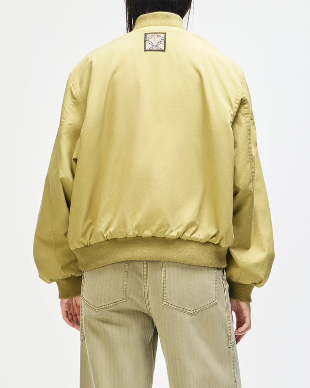 Pendula Reversible Jacket - Willow Green-Blanket Red