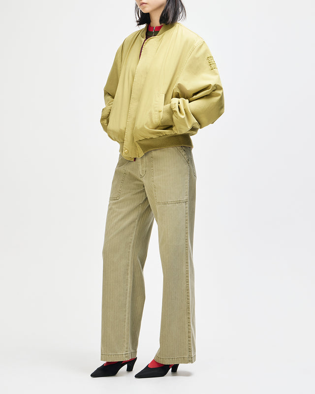 Pendula Reversible Jacket - Willow Green-Blanket Red