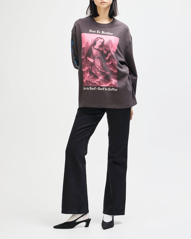 Swell Maps Os Ls Tee - Anthracite Grey