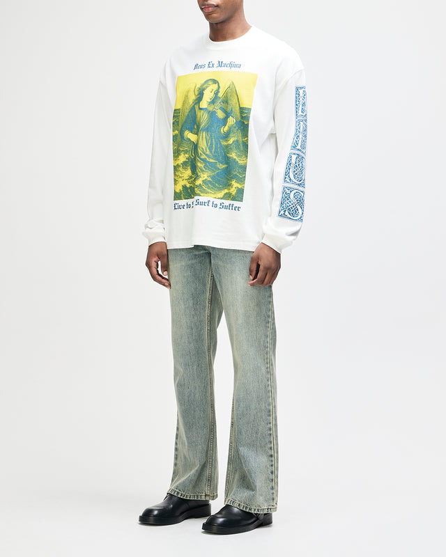 Swell Maps Os Ls Tee - Vintage White