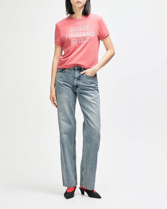 True Line Straight Jean - Washed Indigo