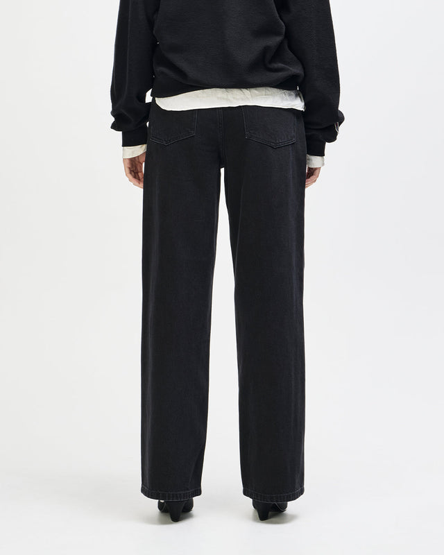 Drift Line Wide Jean - Washed Black