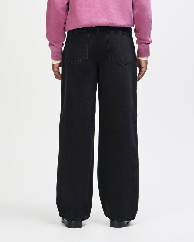 Drift Line Wide Jean - Washed Black