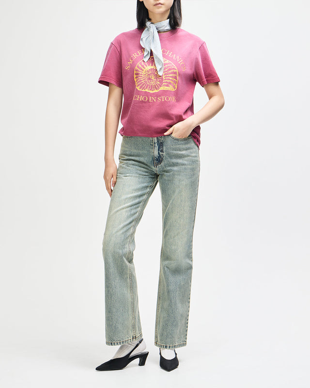 Curve Line Bootcut Jean - Dirty Denim