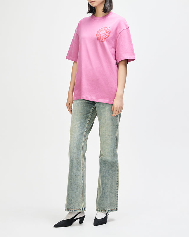 Upstairs Os Tee - Red Violet