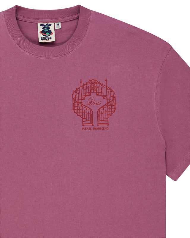 Upstairs Os Tee - Red Violet