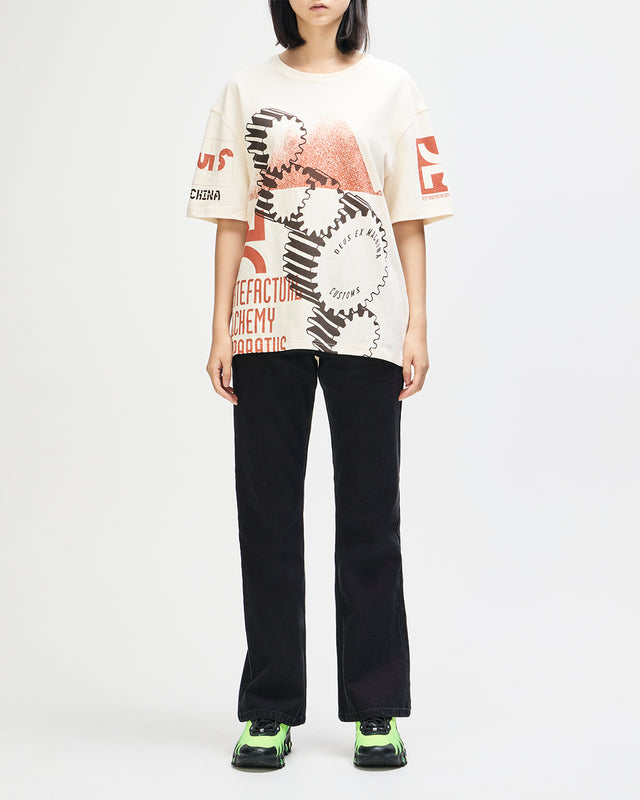 Merz Oversized Tee - Dirty White