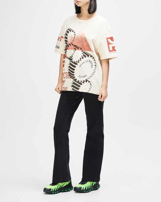 Merz Oversized Tee - Dirty White