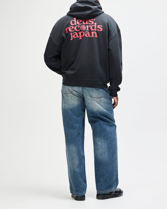 Strata Zip Hoodie - Black