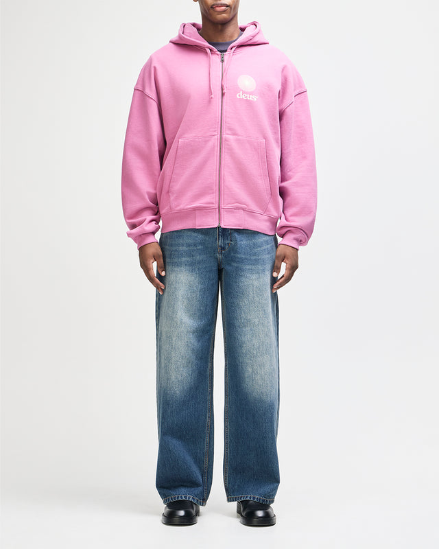 Strata Zip Hoodie - Red Violet