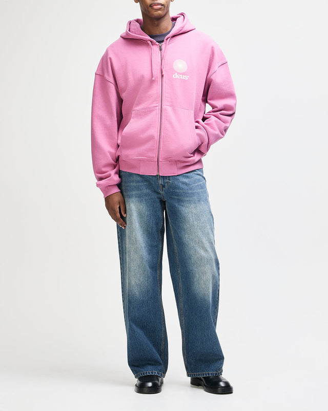 Strata Zip Hoodie - Red Violet