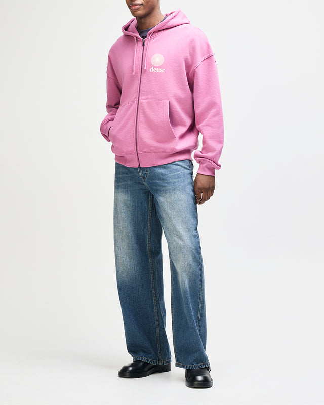 Strata Zip Hoodie - Red Violet