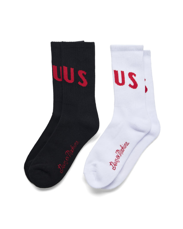 D263WAC841-RangerSocks-TwinPack-White-Black