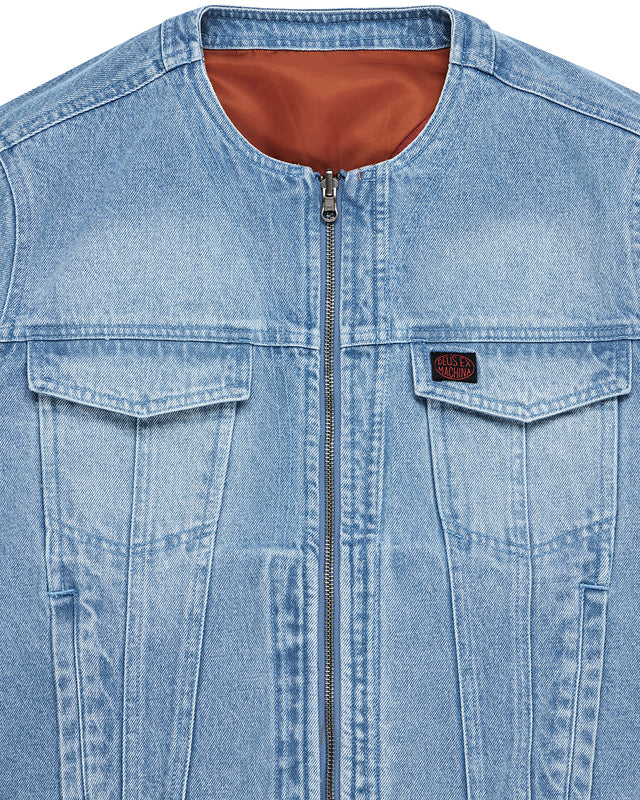 Br 163 Reversible Denim Jacket - Indigo-Rust