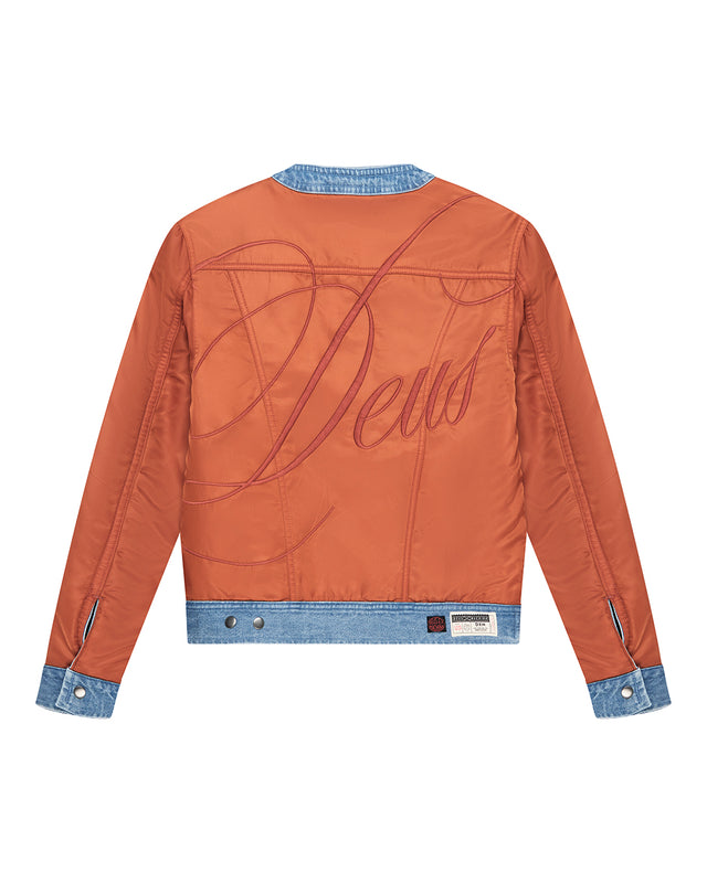 Br 163 Reversible Denim Jacket - Indigo-Rust
