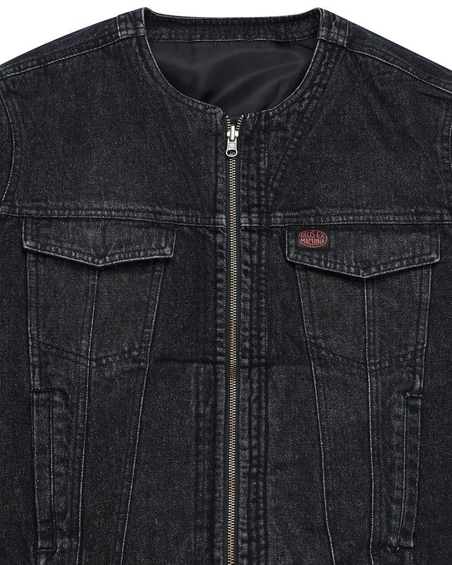 Br 163 Reversible Denim Jacket - Phantom-Black