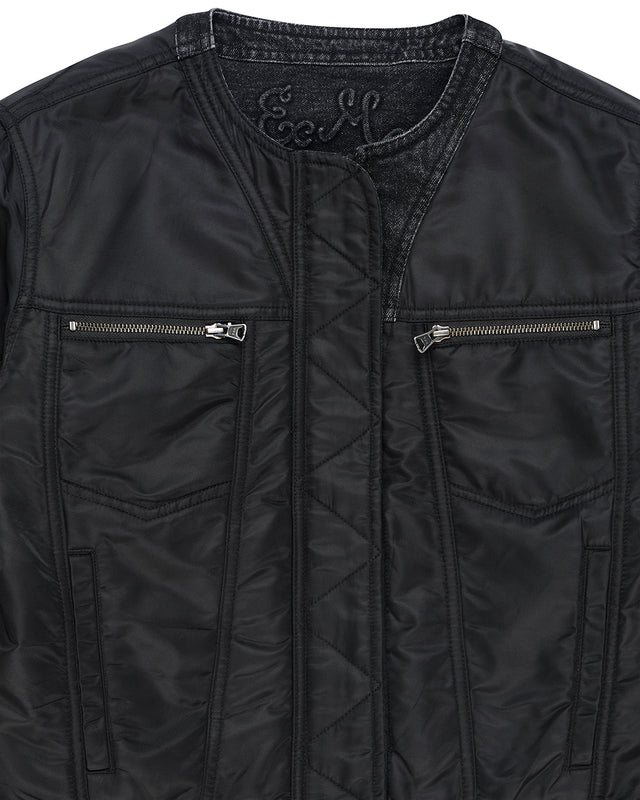 Br 163 Reversible Denim Jacket - Phantom-Black