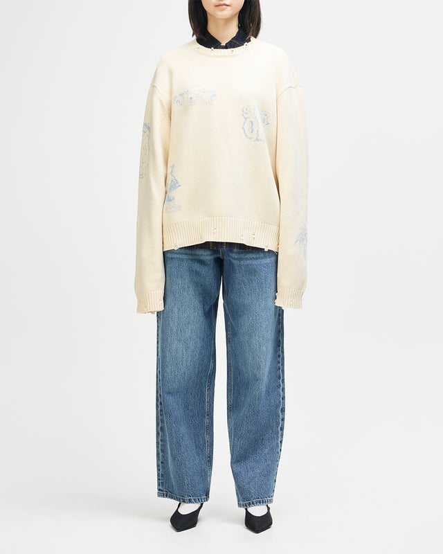 Everywhere Knit - Cream-Chambray