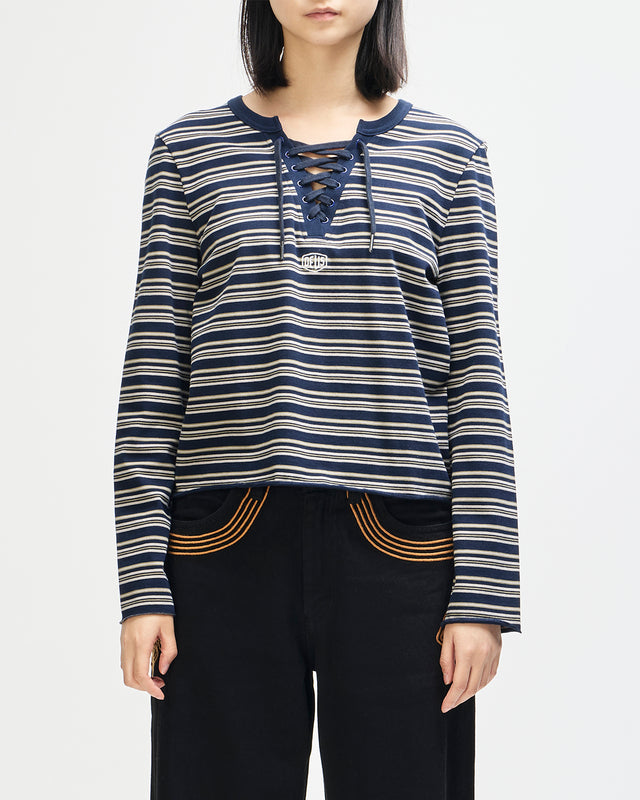 stoppa-lace-up-top-navy-stripe