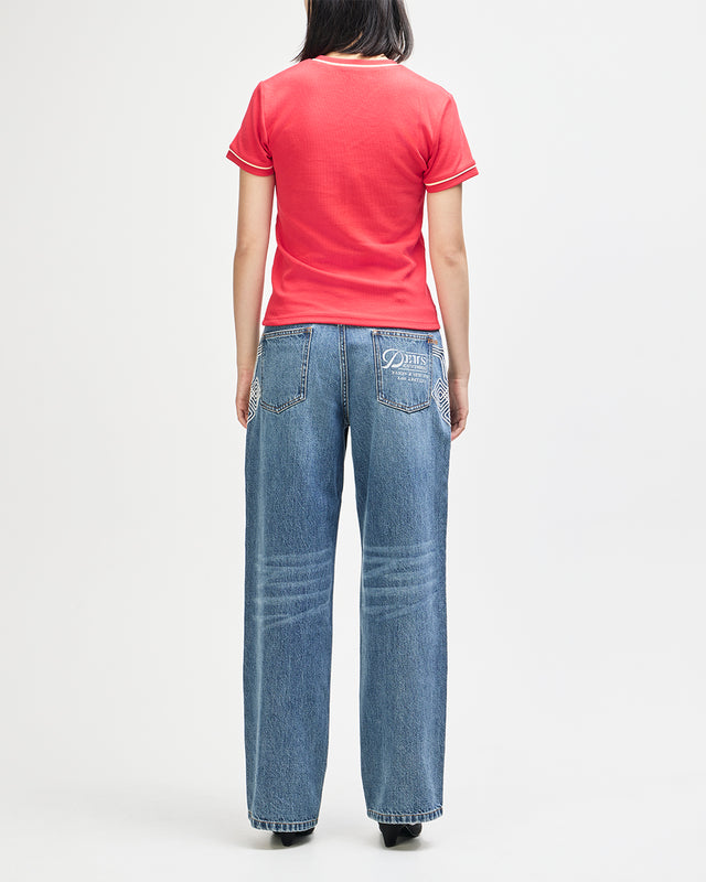Lost World Tee - Poinsettia Red