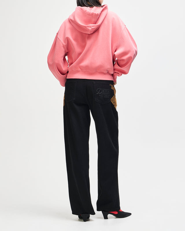 Waffle Hoodie - Poinsettia Red
