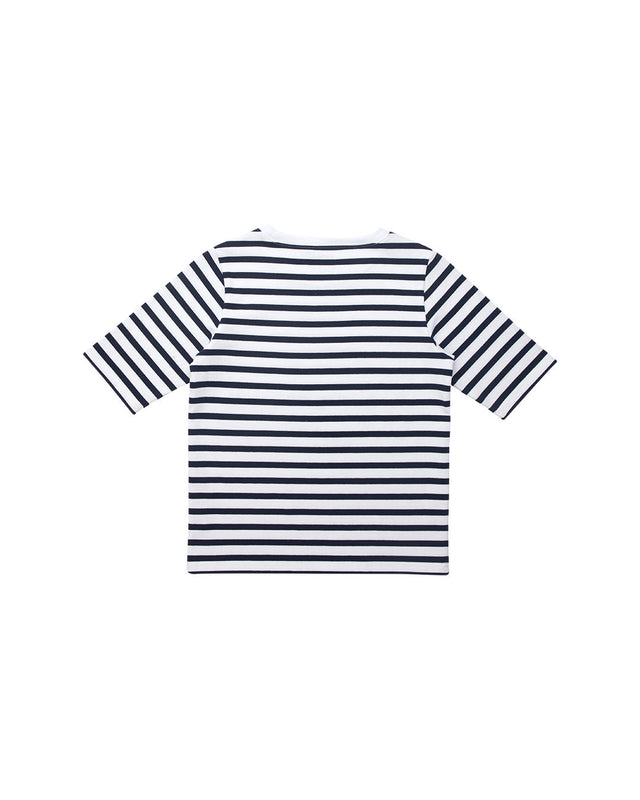 Minnie Stripe Tee (Relaxed Fit) - Navy / White