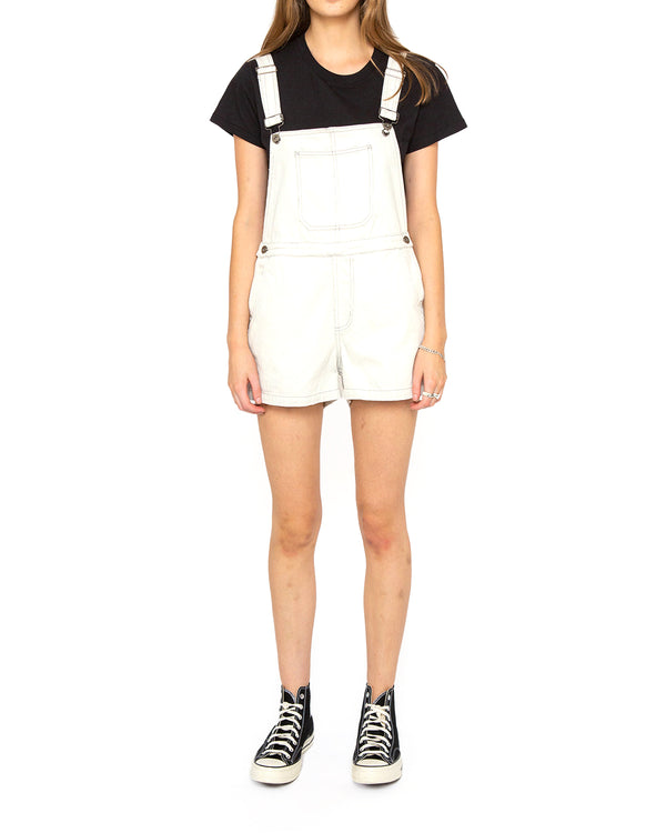 Vada Overall (Relaxed Fit) - Bleached White|Model