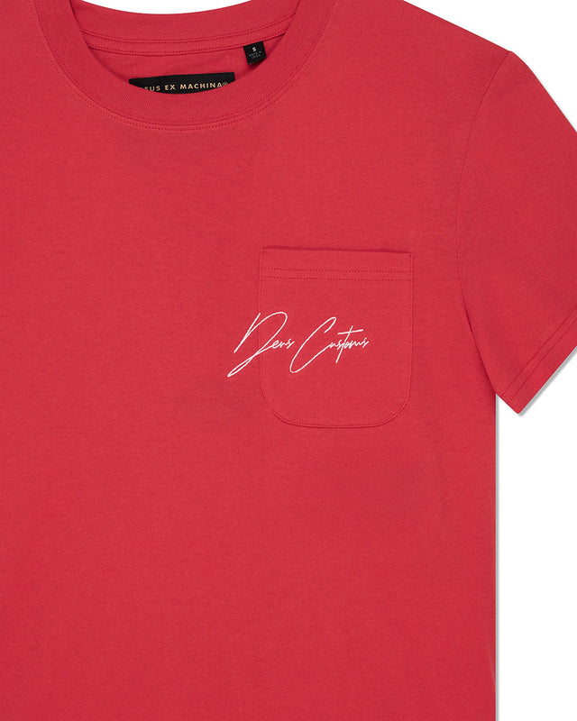 Bird Scratch Tee - Poinsettia Red