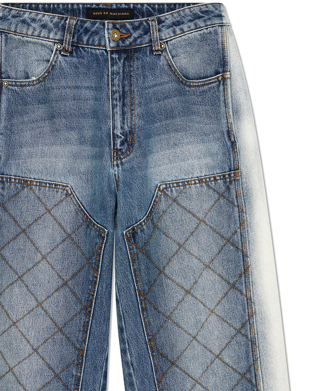 Dayton Denim Double Knee Pant - Blue Denim