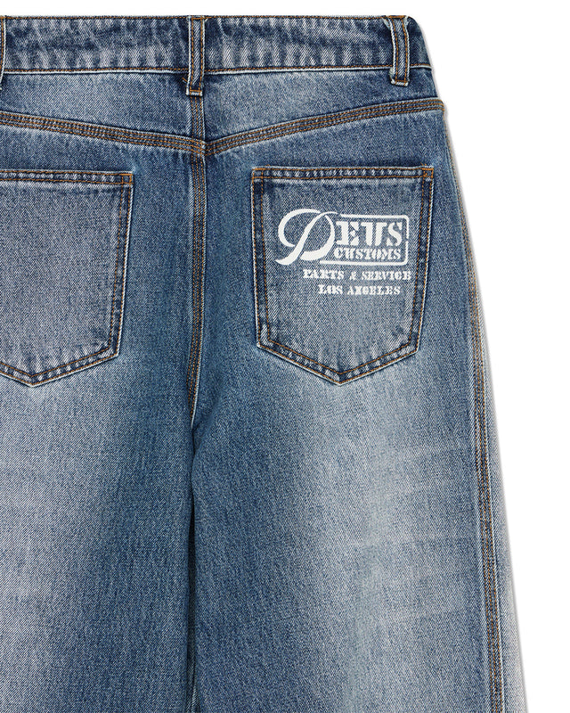 Dayton Denim Double Knee Pant - Blue Denim