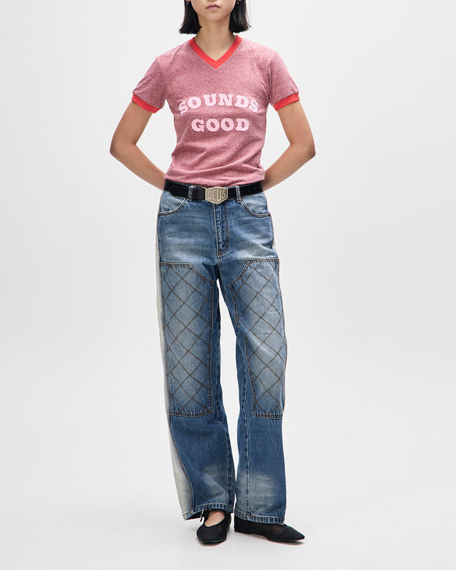 Dayton Denim Double Knee Pant - Blue Denim