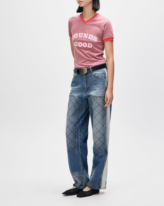 Dayton Denim Double Knee Pant - Blue Denim