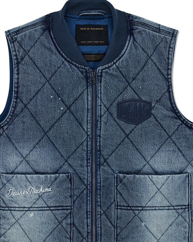 Dayton Denim Vest - Bleach Wash