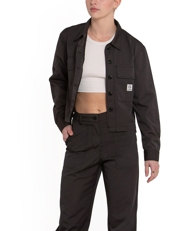 Cropped BDU Shirt - Anthracite
