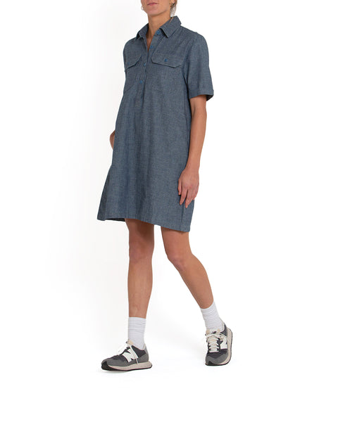 Womens Dresses | Deus Ex Machina | Chambray Honour Dress – Deus Ex