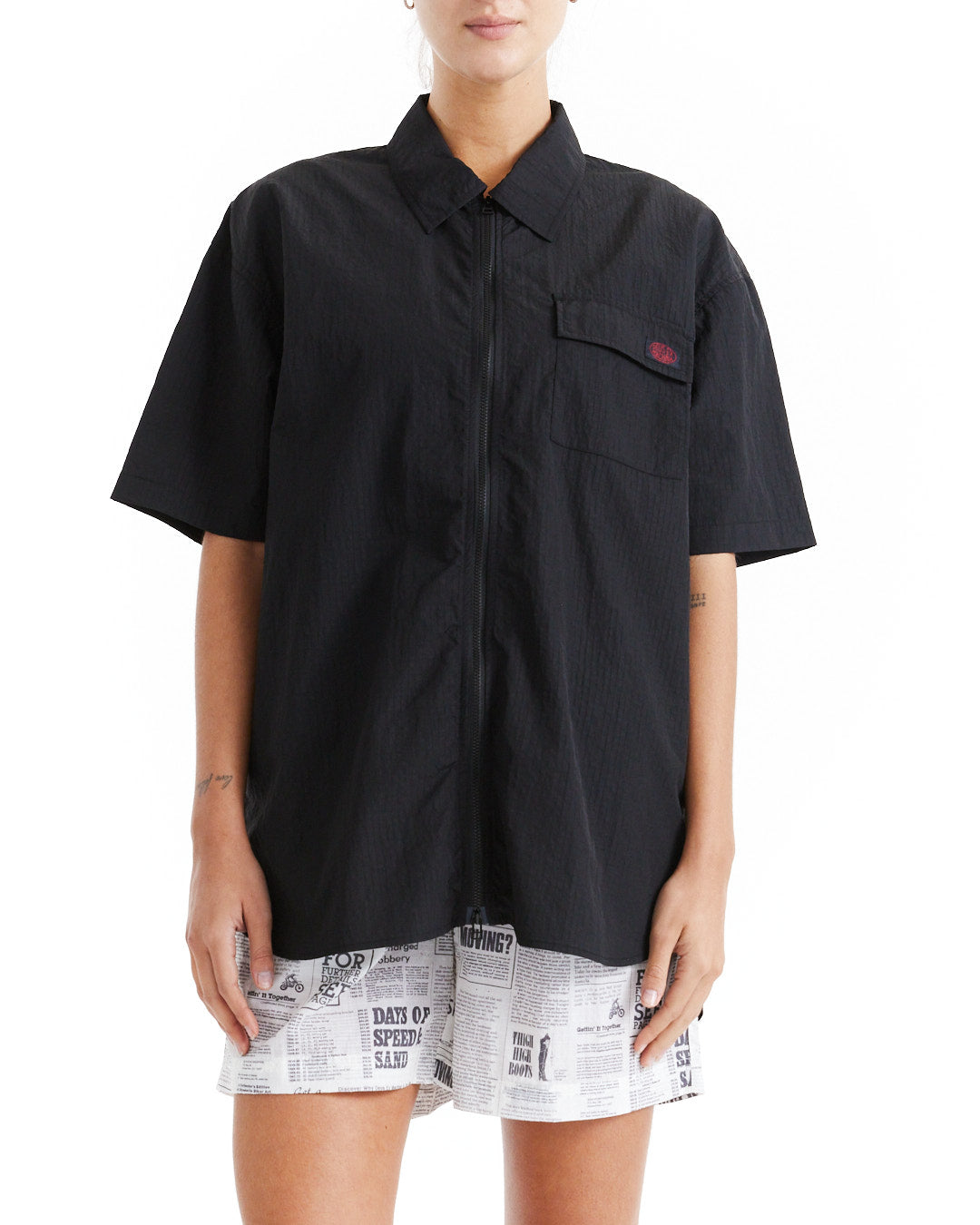 トップス everyone back logo button down shirt L DLP255109-PaperStreetOvershirt