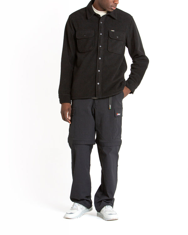 Luther Fleece Shirt - Black|Model