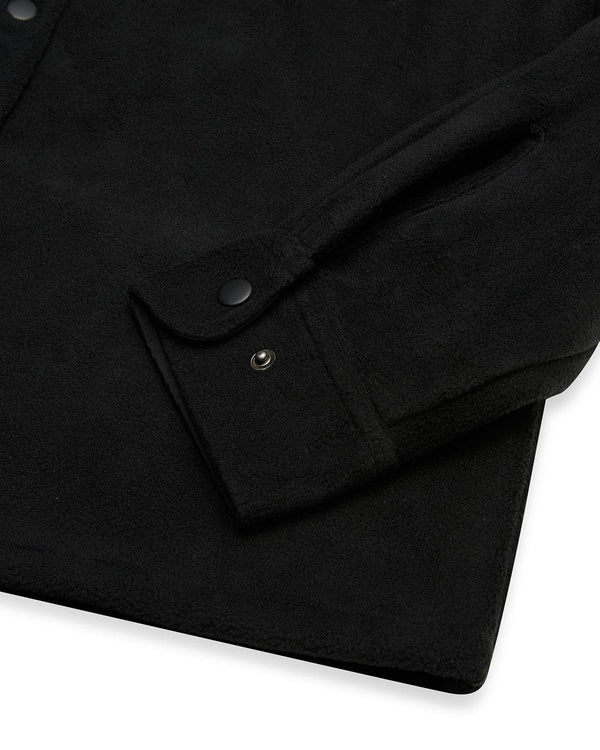 Luther Fleece Shirt - Black|Flatlay