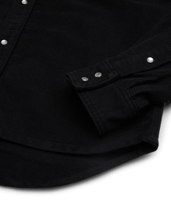 Western Moleskin Shirt - Black|Flatlay
