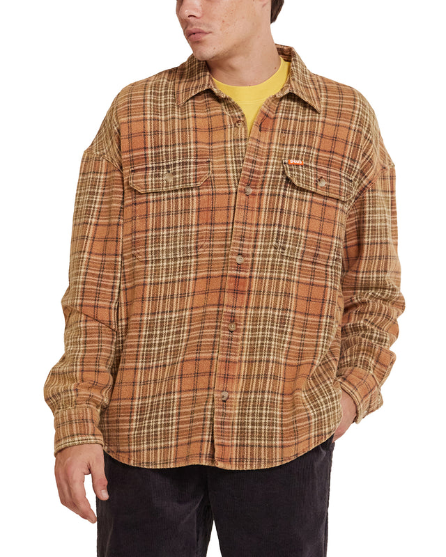 "Vacay Check Shirt - Orange Check
