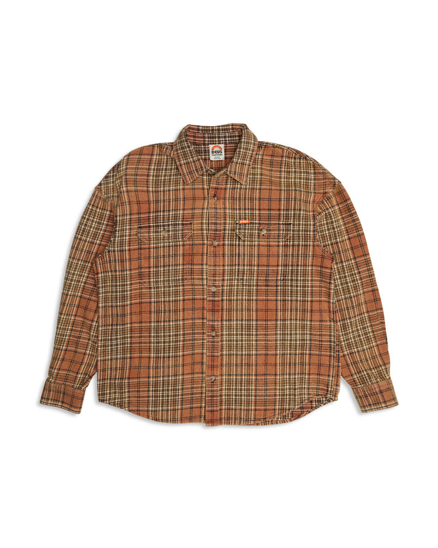 "Vacay Check Shirt - Orange Check
