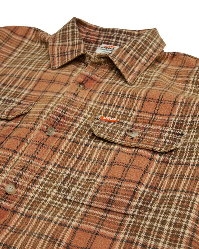 Vacay Check Shirt - Orange Check