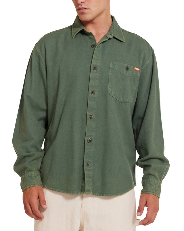 "Keon Flannel Shirt - Hillside Green
