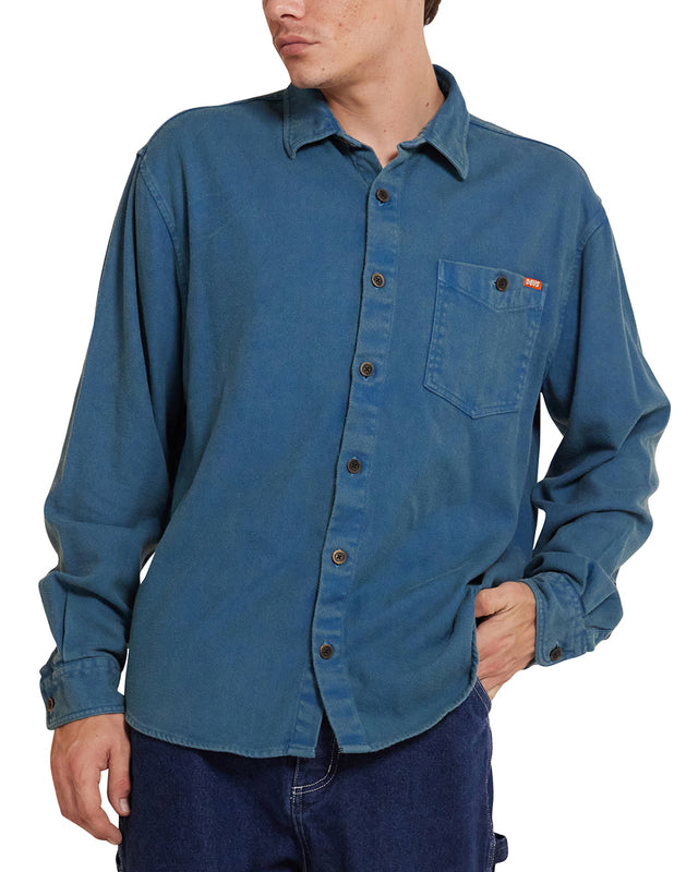 Keon Flannel Shirt - Moroccan Blue