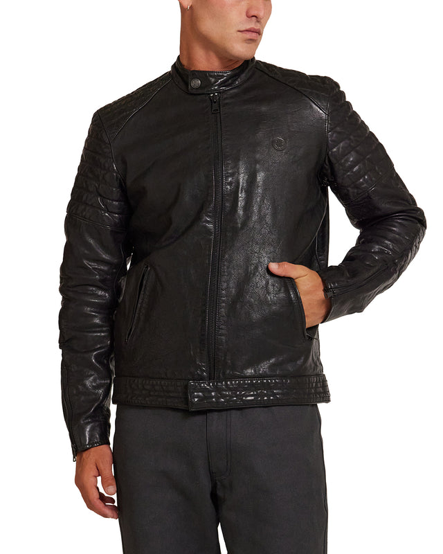 "Riders Leather Jacket - Black
