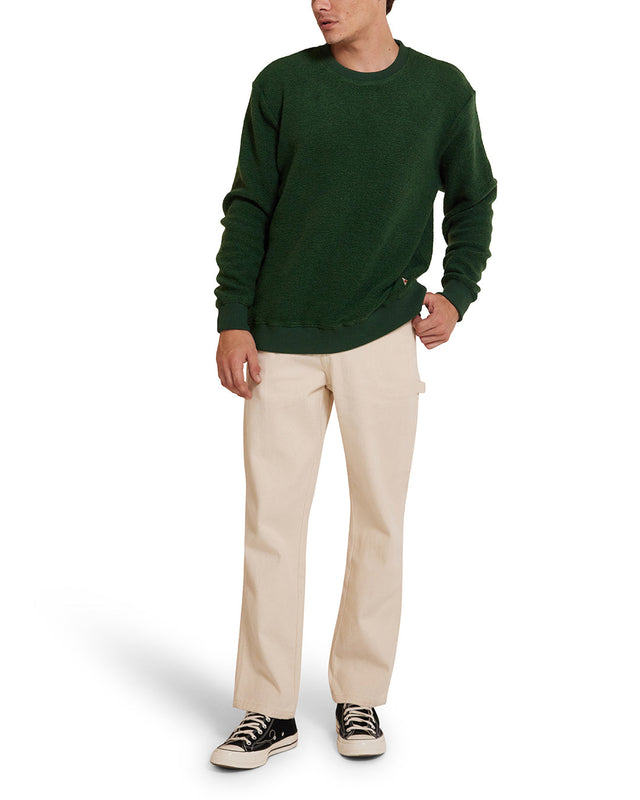 Reo Textured Fleece - Forest Green