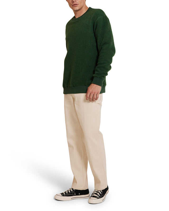 Reo Textured Fleece - Forest Green