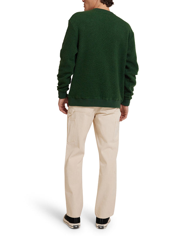 Reo Textured Fleece - Forest Green