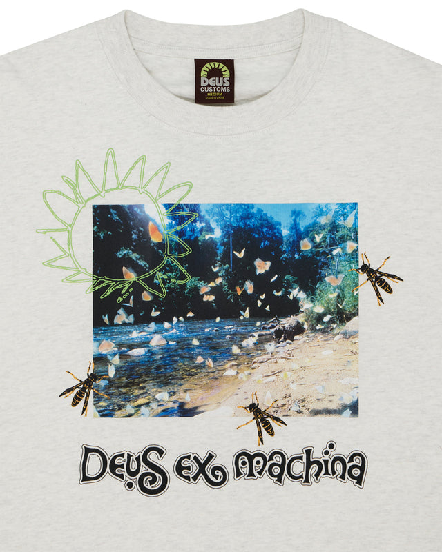 Migration Ls Tee - Light Grey Marle