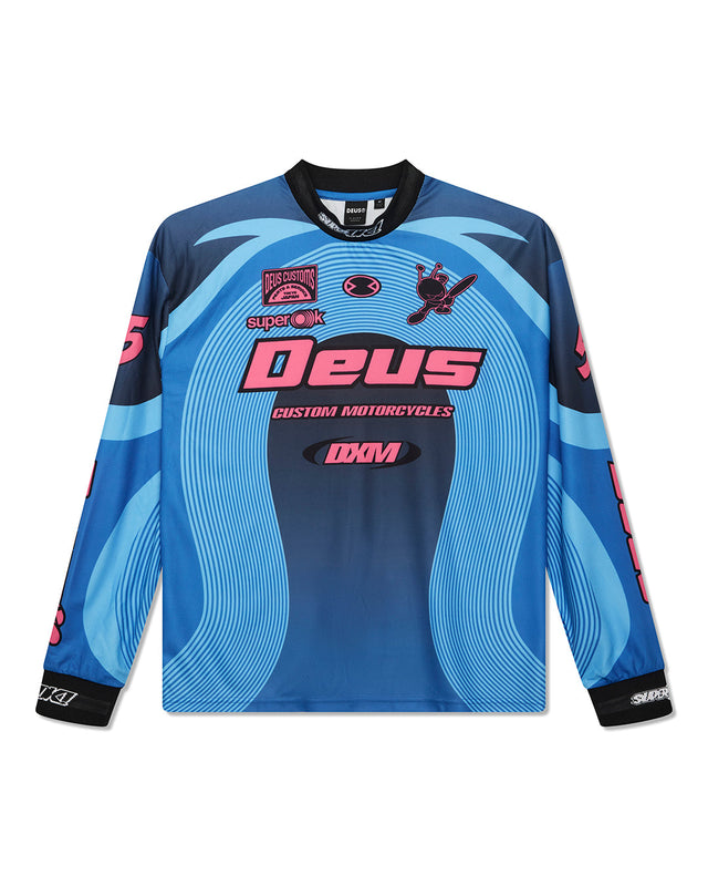 Jerseys Deus Ex Machina Pledge Moto Jersey Electric Blue